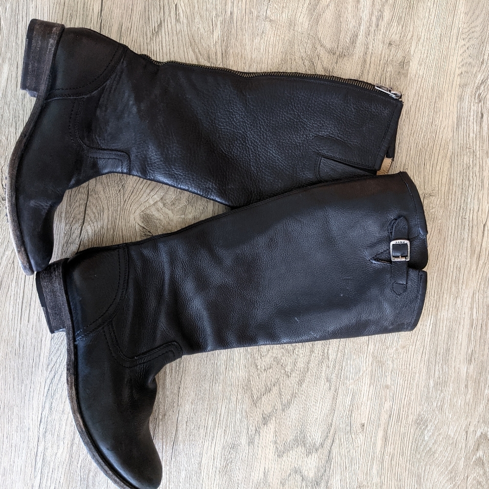 Frye Pippa Back-zip tall boots, size 7